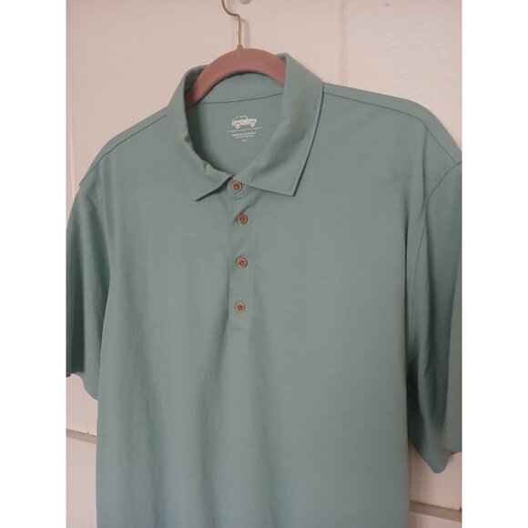 Mugsy Polo Golf Shirt Mens XXL Mint Green Short Sleeve Nylon Rayon - Picture 5 of 11